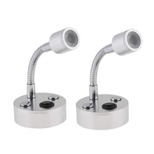 2 шт. лодки RV Светодиодный лампа для чтения гибкий s-образный дизайн интерьера задние габаритные огни 12В 1 Вт