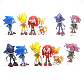 

6Pcs/Set Sonic The Hedgehog Action Figure Toy Sonic Shadow Tails PVC Action Figure Model Dolls Kids Toys