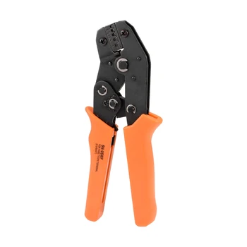 

uxcell 1Pcs 7-inch Ratchet Crimping Press Plier Crimper Tool for Insulated Non-insulated Terminal High carbon steel TPR