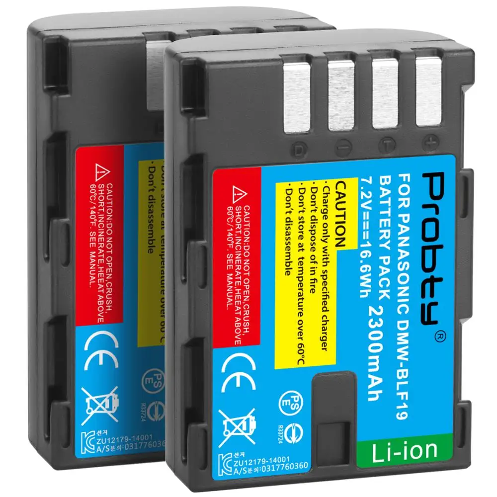 Фото Аккумулятор для камеры 2300 мА · ч DMW-BLF19E DMW-BLF19 DMW BLF19 BLF19E + зарядное устройство с двумя USB-портами и ЖК-дисплеем для Panasonic Lumix GH3 GH4 GH5 №2