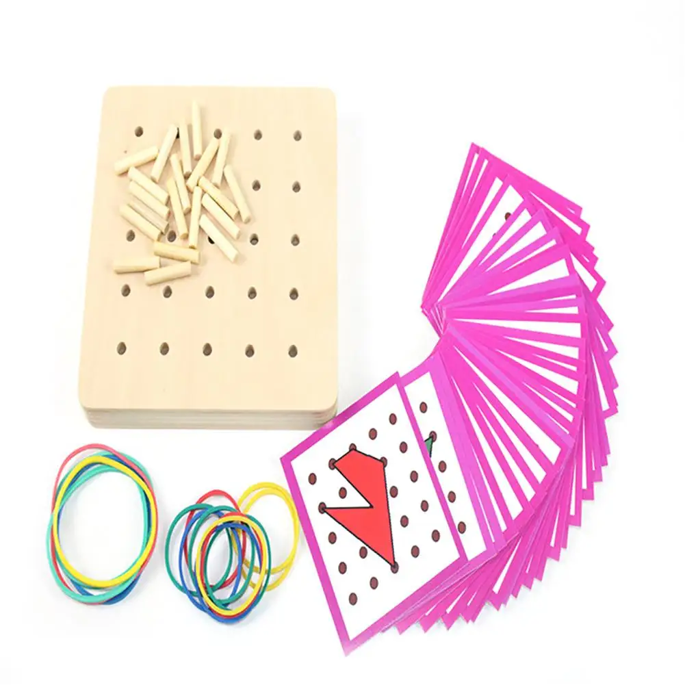 

Funny Kids Creative Geometric Board Toy Graphic Space Loop Nails Board Children Teaching Aids Puzzle Toy