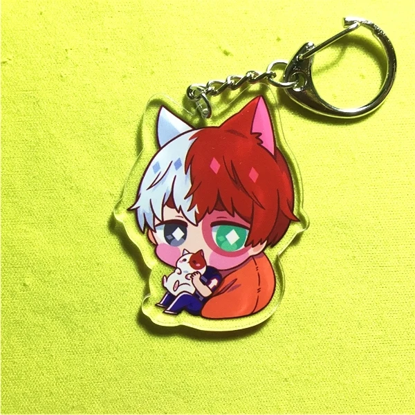 Аниме Мой герой научное чудовище тема уха Shinso Hitoshi Todoroki Косплей акриловая фигура кулон брелок мультфильм игрушка подарок
