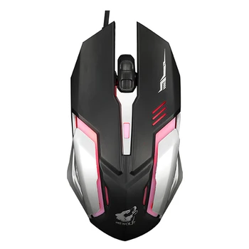 

ZIYOU LANG Suitable for V7 Mute 1200Dpi 4 Button Wired Mouse USB Wired Mechanical Colorful Optical LED Gaming Mouse