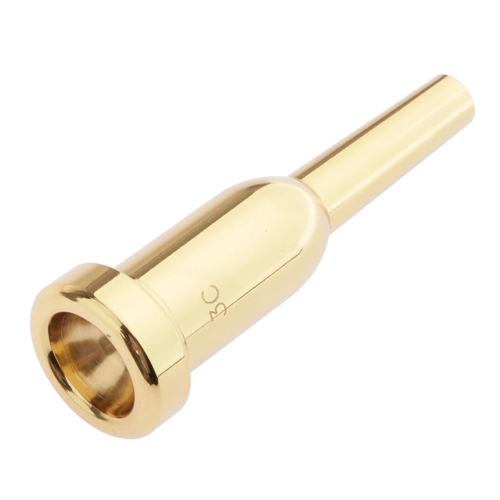 

Gold Plated Trumpet Mouthpiece for Yamaha Bach Replacement Musical Instruments Accessories (3C)