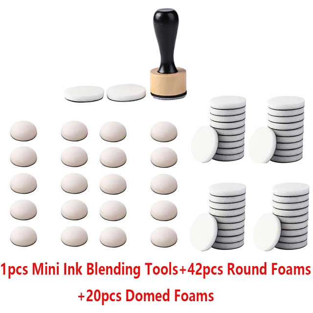Wholesale Mini Ink Blending Tool Flat / Domed Foam Refills Replacement Applicators Storage Jars for Scrapbooking Stamping Tools Picture  2
