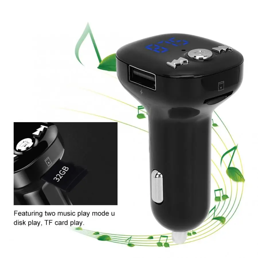 Умный Bluetooth Автомобильный MP3-плеер Hands Free двойной USB автомобильный аудио передатчик автомобильный Bluetooth плеер