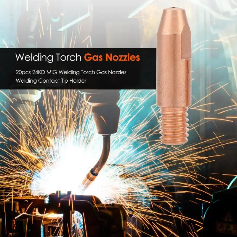 

20pcs/set Replacement Welding MIG Gas Nozzles Tip Holder for Welding Machine Guide Wire Semi-automatic Torch Fittings 10x7x2cm