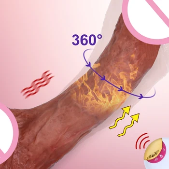 Realistic Dildo Vibrators Multi Modes Telescopic Rotation Vibrating Dildo Female Masturbation Penis Adult Sex Toys For Women Gay 6