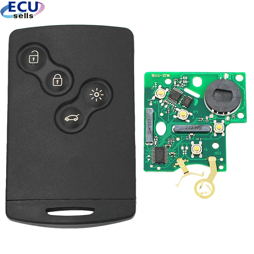 4 кнопки флейта 433 МГц чип PCF7952 для Renault Megane 3 2009 2010 2011 2012 2013 2014 автомобильные