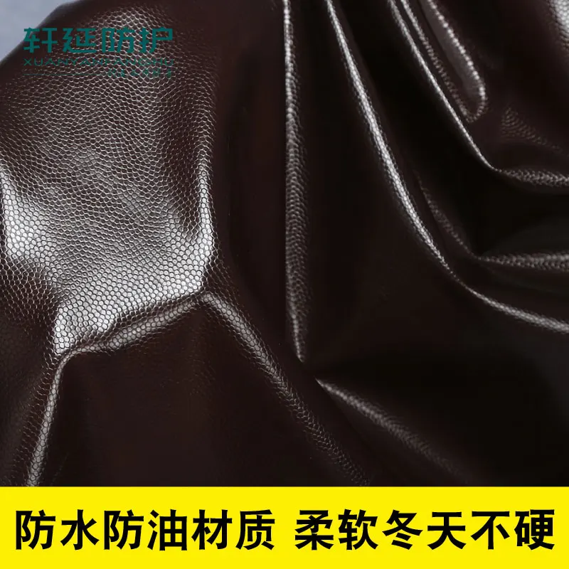 Thick vest type waterproof apron long men and women kitchen aquatic workwear beef tendon oil-resistant leather waist apron