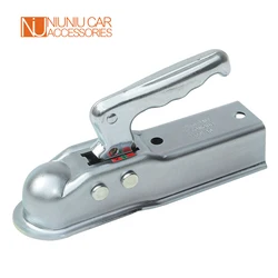 Attelage de remorque en acier pressé, 50MM, style européen, bouchon de canal de 50MM, 1500kg, accessoires, pièces de caravane, approbation Emark 