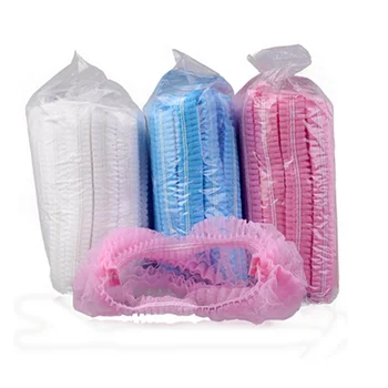 

10PCS Non-woven Disposable Shower Caps Pleated Anti Dust Hat Women Men Bath Caps for Spa Hair Salon Beauty Accessories Hot Sale