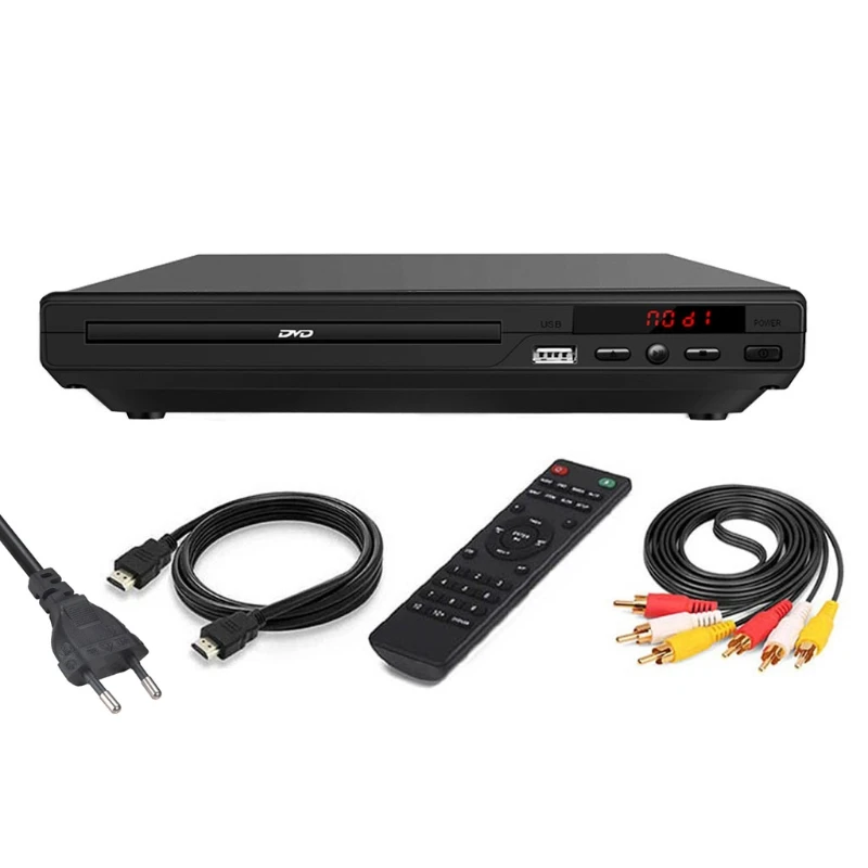 2022 New Home Mini Lettore Dvd Lettore Dvd Per Tv Con Cavi Di Uscita H Dmi/Av Inclusi Ingresso Usb 1080P