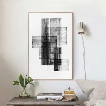 

Nordic Morden Black white line Wall Art Canvas Painting Nordic Posters And Prints Wall Pictures For Living Room Decor