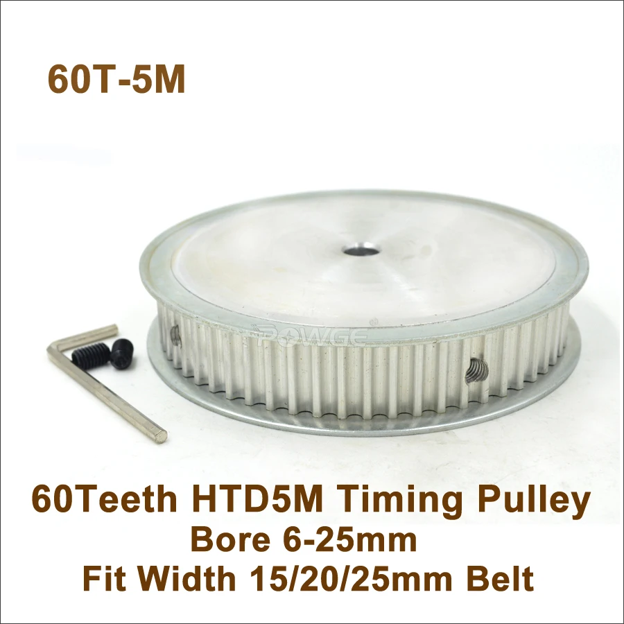 Síncrona do Furo 6-25mm da Polia dos Dentes de Powge 60 da Correia de 5m da Largura af da Correia Polia 20mm Dentes Htd 5m Cronometrando 60-5m 60 t 15 –