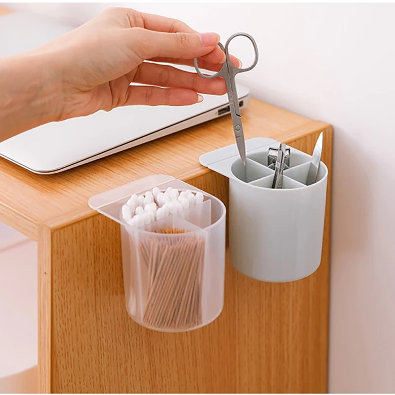 Wall-mounted Slanting Round Pen Holder Desktop Stationery Organiser Classy Art Decor For Office Desk Modern Home Supplies | Дом и сад
