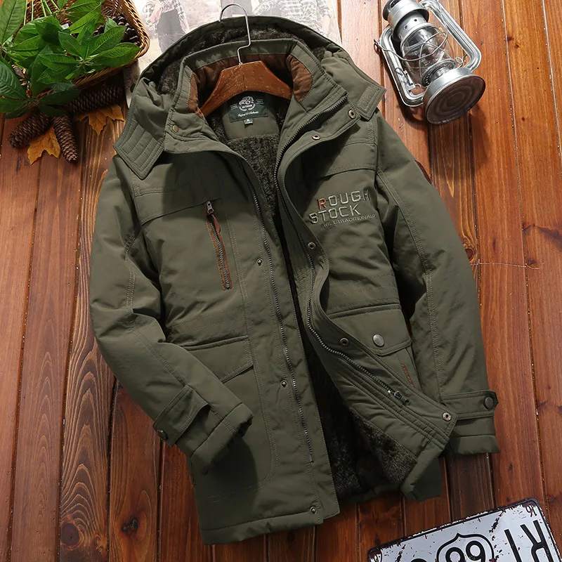 Fit -20 'C Brand Winter Jacket Men Plus size 5XL 6XL Parkas men Thicken  Warm Parka