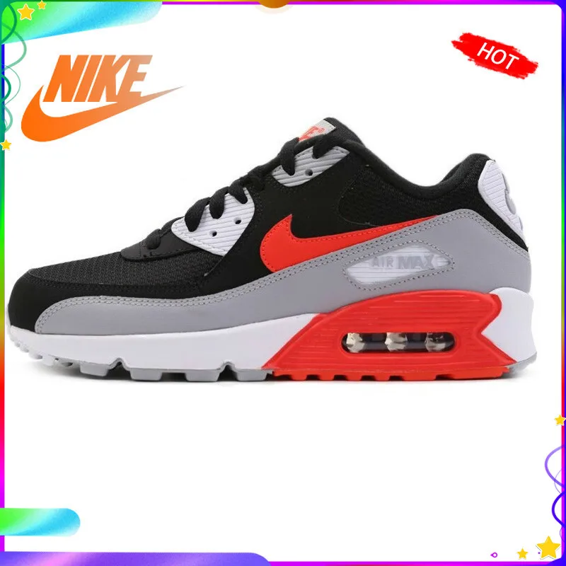 Продажа Оригинальный и аутентичный с NIKE AIR MAX 90 ESSENTIAL Для мужчин, кроссовки для бега на открытом воздухе, дышащие кроссовки 2019 Новый Цвет одинаковая ...