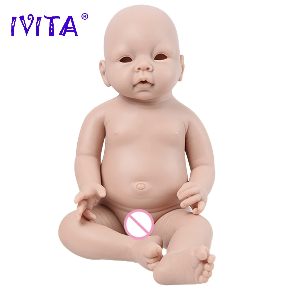 IVITA WG1506 51cm 3200g Silicone Reborn Baby Doll Unpainted Unfinished Soft Dolls DIY Blank Toys Kit for Children Christmas Gift