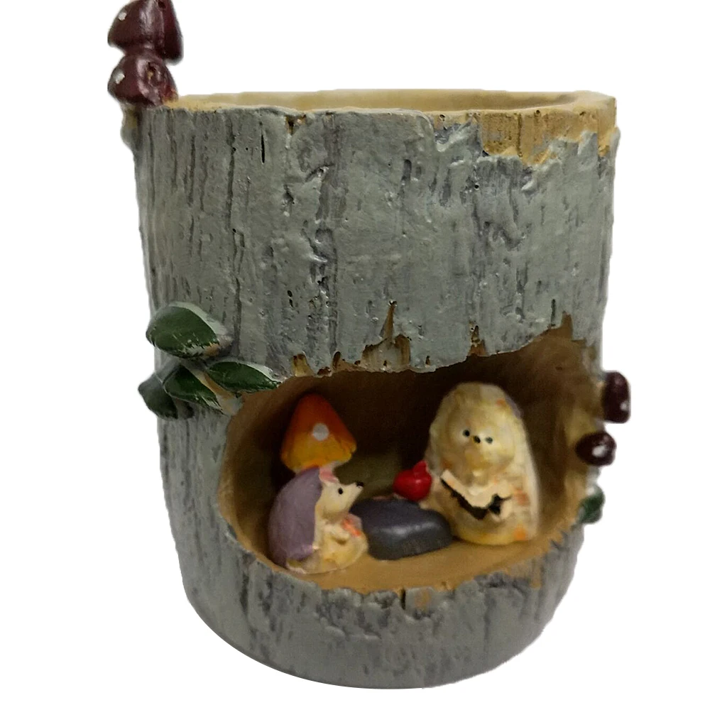 Mini Flower Pot Cute Hedgehog Succulent Planter Pot for Table Garden Decoration