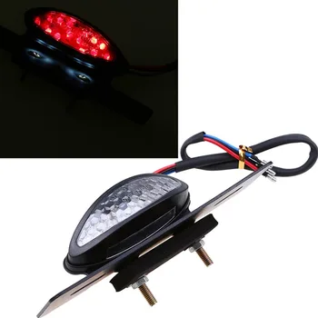 

Universal Motorcycle Tail Light Brake Indicator LED Light License Plate Light with Bracket Motorbike Modified Accessories