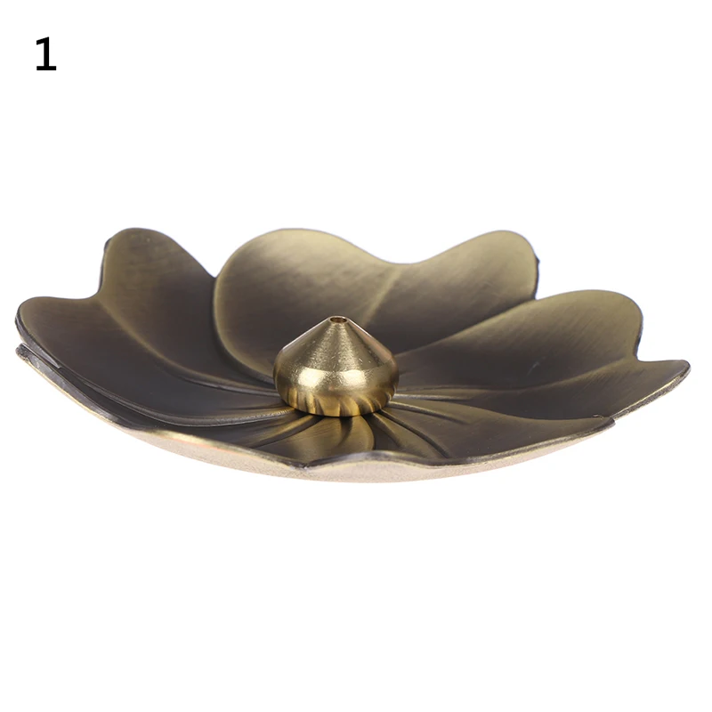 1 шт. металлическая горелка для благовоний в форме лотоса в форме цветка, держатель для благовоний для дома из сплава, подставка для ароматических печей