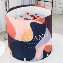 Складная Ванна бочка взрослая чистая красная Ванна бочка артефакт Ванна утолщение Бытовая Ванна бочка ванна