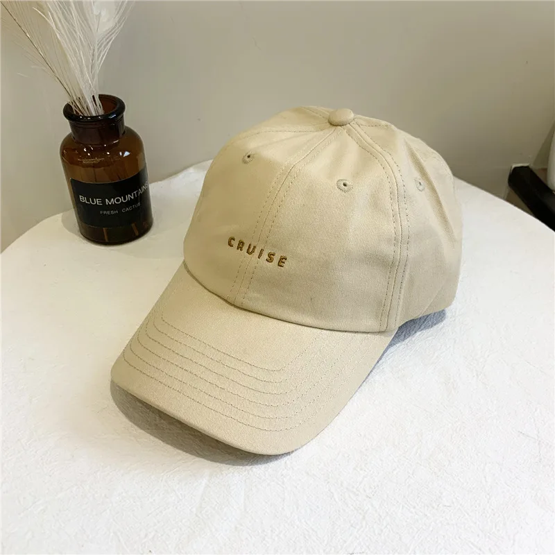 brown baseball cap 2021 Summer Small Letter Baseball Cap Unisex Causal Outdoor Adjustable Hat Kpop Cotton Embroidery Multiple Color Cap Streetwear yellow baseball cap Baseball Caps