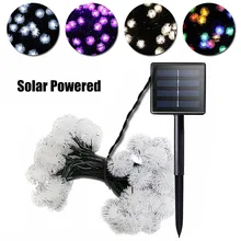 Водонепроницаемый Открытый 5 м 50 светодиодный гирлянда на солнечной батарее гирлянды сказочные светильники, лампа с солнечной батареей для украшения сада газон патио свадебное рождественское освещение
