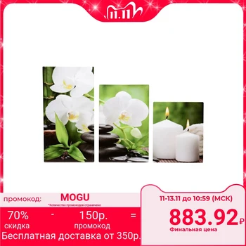

Modular picture on a stretcher "Orchid with candles", 30 × 35, 30 × 46, 30 × 56 cm, 90 × 56 cm