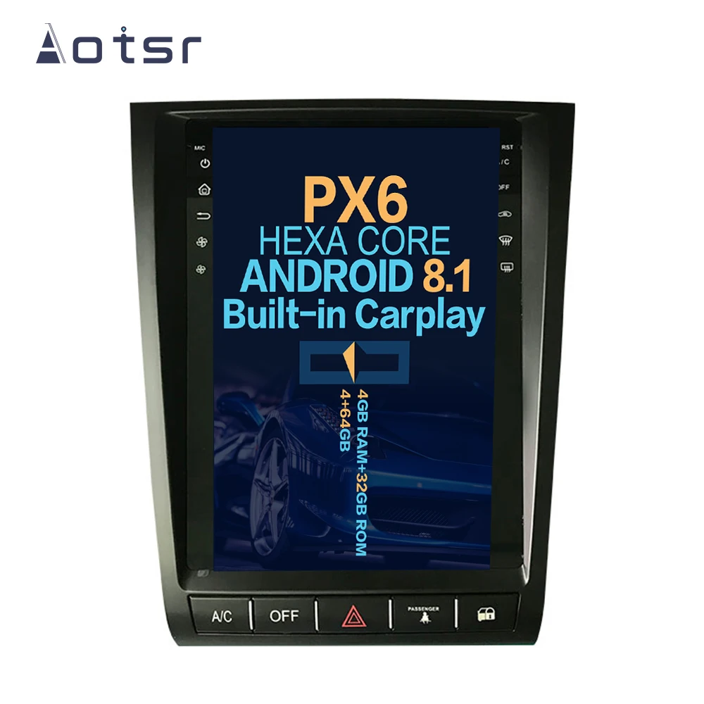 

Aotsr Tesla 12.1“Vertical screen Android 8.1 Car DVD Multimedia player GPS Navigation For Lexus GS GS300 GS460 GS450 GS350 2004+