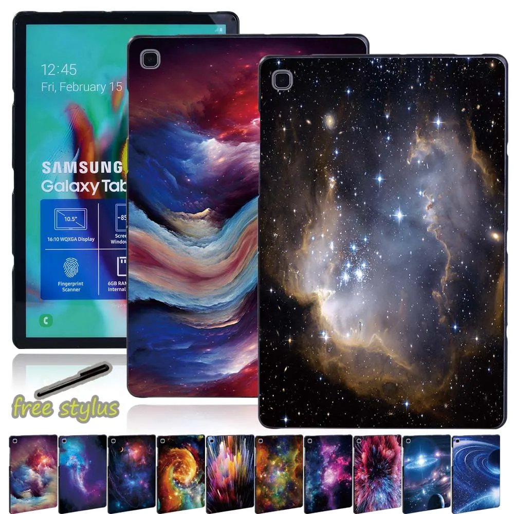 

2020 New Different Sky Series Tablet Case for Samsung Galaxy Tab A A6/Tab E/Tab S5e Hard Shell Tablet Cover Case + Free Stylus