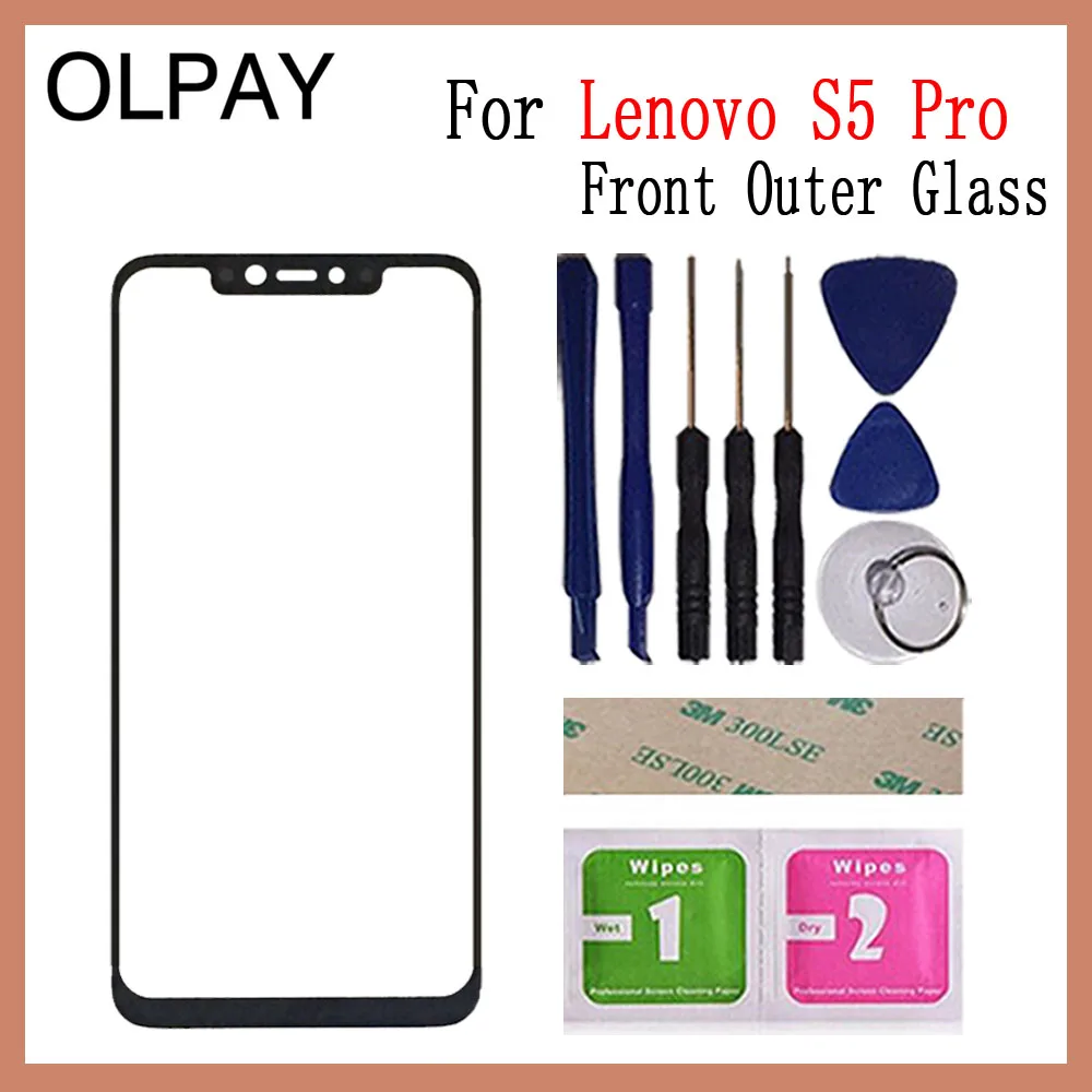 OLPAY Для lenovo K5 Pro S5 Pro GT Z6 Pro Сенсорная панель передняя внешняя стеклянная линза сенсорный экран без ЖК-дигитайзера