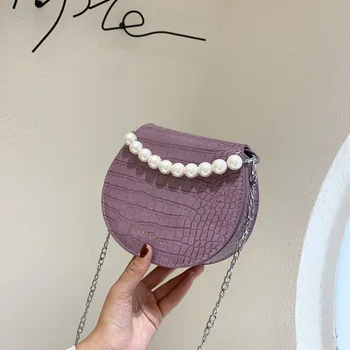 

2020 new fashion all-match portable chain saddle bag female western style retro one-shoulder messenger bag bags for women 2020