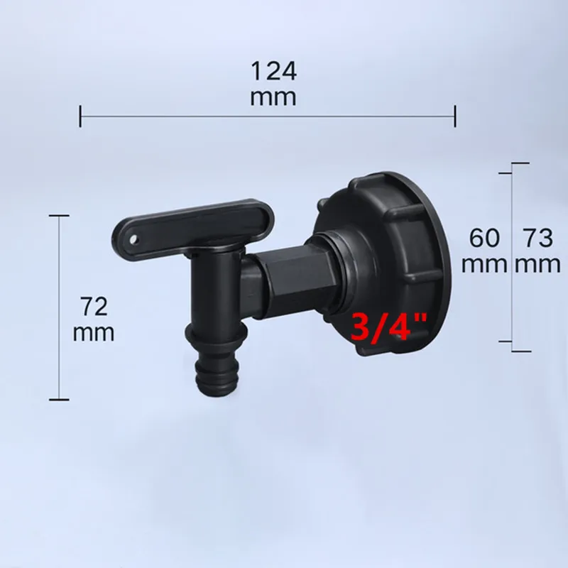 Durable plastic Quick connector Garden Irrigation Pipe Connection Tools S60*6 Thread IBC Tank Adapter 1PCS 