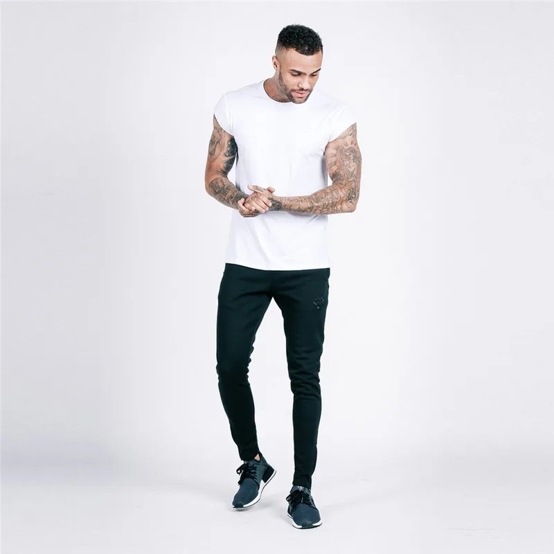 

Mens Brand gyms t shirt Fitness Bodybuilding fashion Slim Cotton Shirts Men Short Sleeve workout male Casual Tees Tops