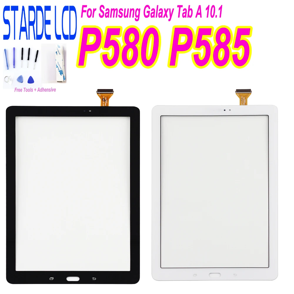 Digitalizador de pantalla táctil para Samsung Galaxy Tab A 10,1, piezas de repuesto con herramientas gratuitas, SM-P580, P585, P580