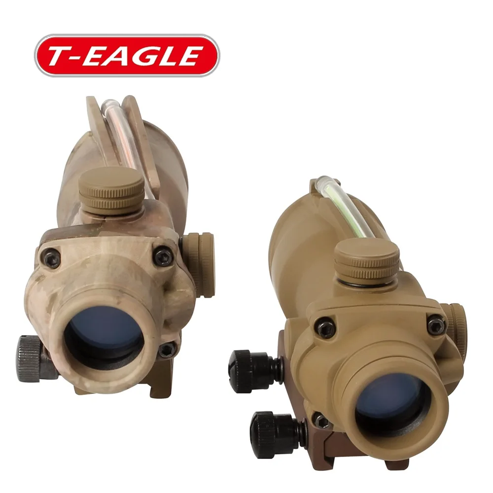 T eagle ACOG 1x32 оптический прицел Зрительная красная точка M416 сетка с 20 мм креплением