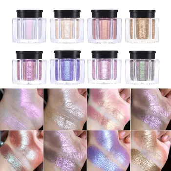 

8 Colors Duo-Chrome Glitter Eyeshadow Powder Metallic Shiny Holographic Crystal Luster Eye Toppers Eyes Shadow Makeup