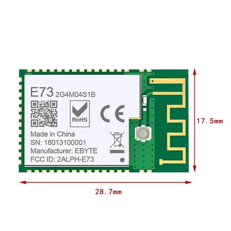 Прочный NRF52832 2,4 ГГц приемопередатчик E73-2G4M04S1B SMD BLE 5,0 беспроводной модуль Bluetooth