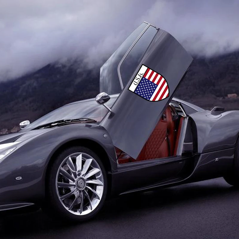 Горячая Распродажа сувенир Сити Значок США Французский флаг автомобилей