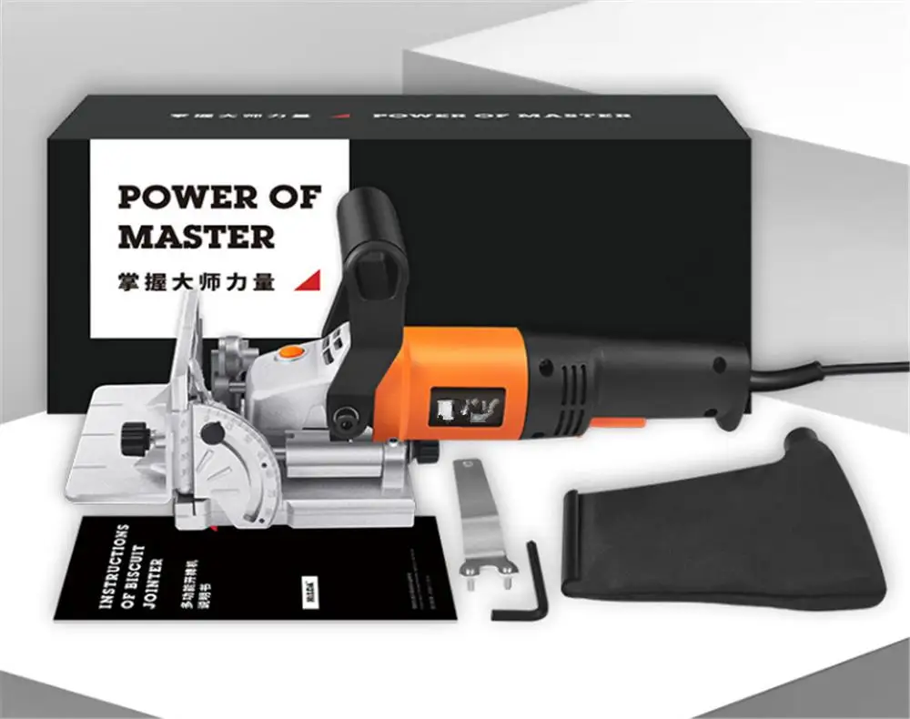 760W Biscuit Jointer Electric Tool Authentic Woodworking Tenoning Machine Biscuit Machine Puzzle