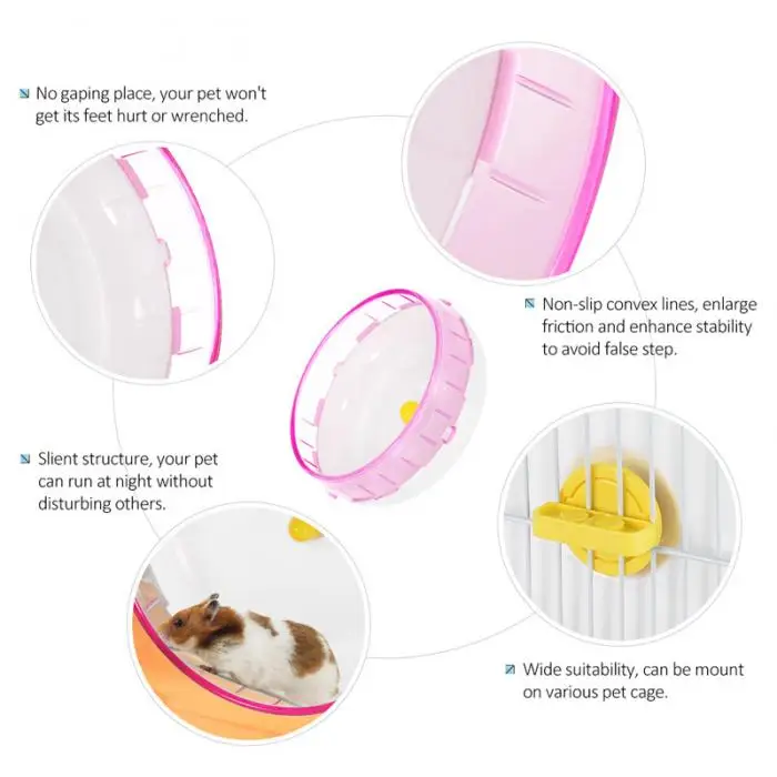 Cute Hamster Running Wheel Toy for Hamster Cage