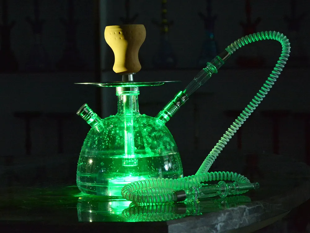 Акриловая Cachimba Шиша кальянная трубка Waterpijp светодиодный светильник керамическая чаша пластиковый шланг угольный щипцы Chicha Narguile аксессуары