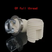 G9 лампа база керамика и фарфор Корпус стальная вешалка керамическая G9 держатель лампы m10 кронштейн для ламп розетка полная резьба и гладкая