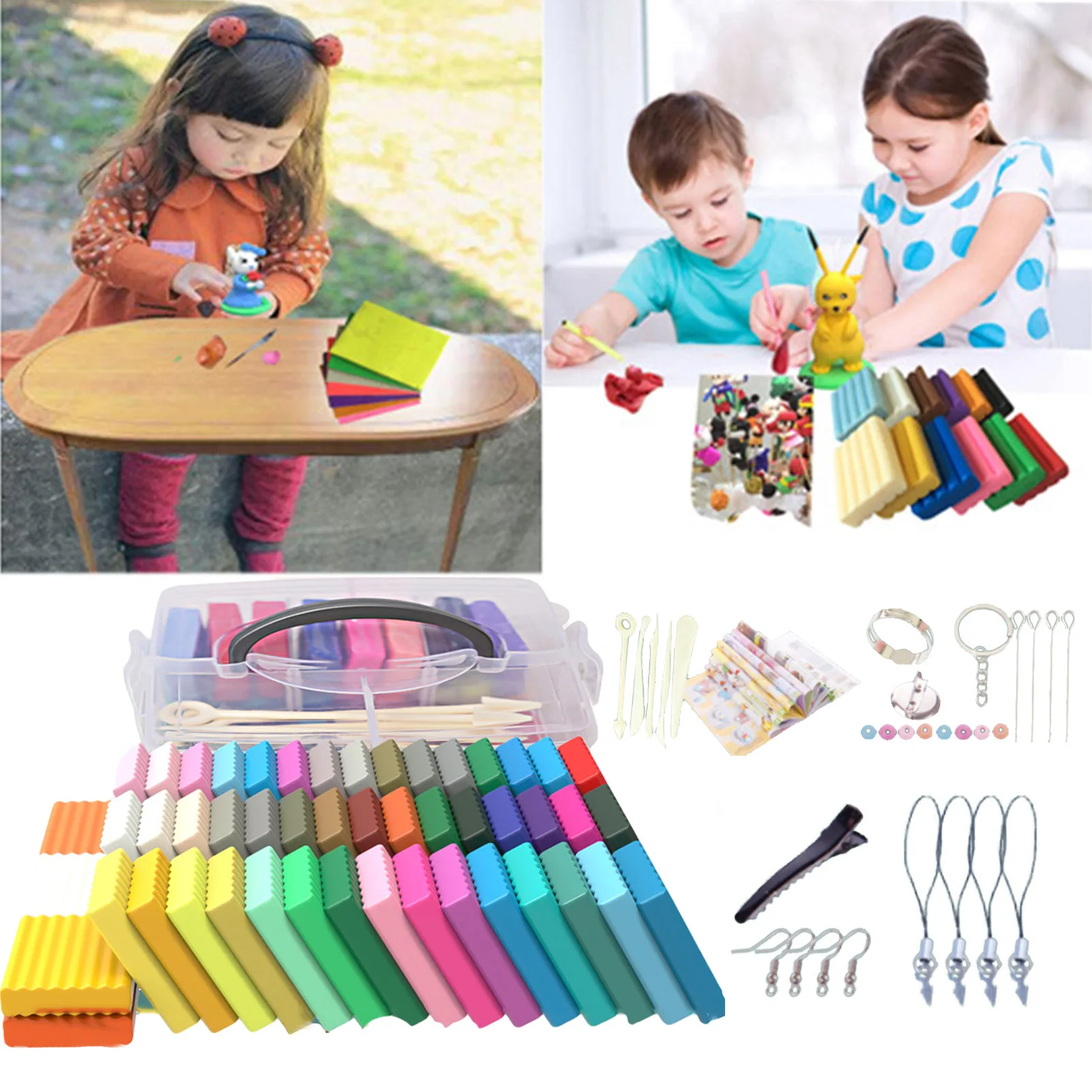 

Polymer Clay Modeling Kit DIY Oven Bake Clay With Sculpting Tools Conducive To Imagination Creativity Brighter Strong Plasticity