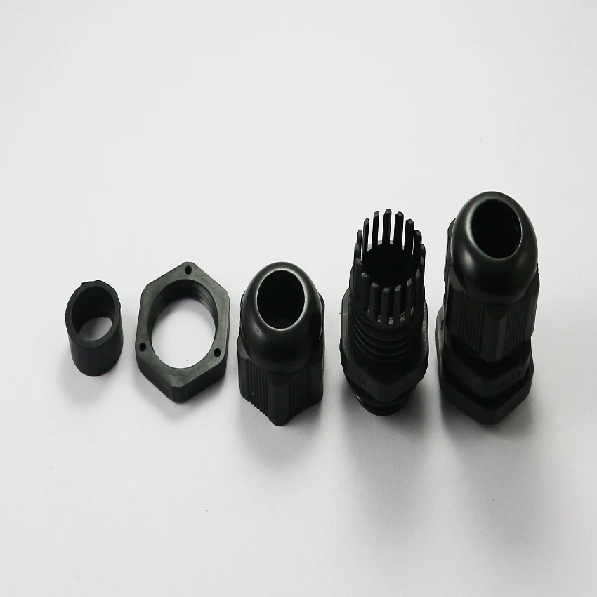 Waterproof Cable Gland 5pcs entry IP68 PG 21 25 29 36 42 48 63 M12 16 18 20 22 24 25 27 30 32 36 40 Nylon Plastic Connector