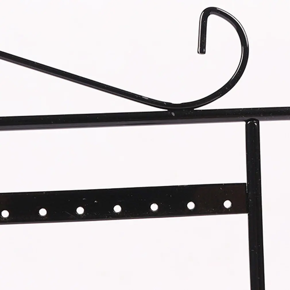  72 Holes Dangle Earrings Ear Studs Display Holder Stand Showcase Metal Jewelry Organizer Rack Flat 