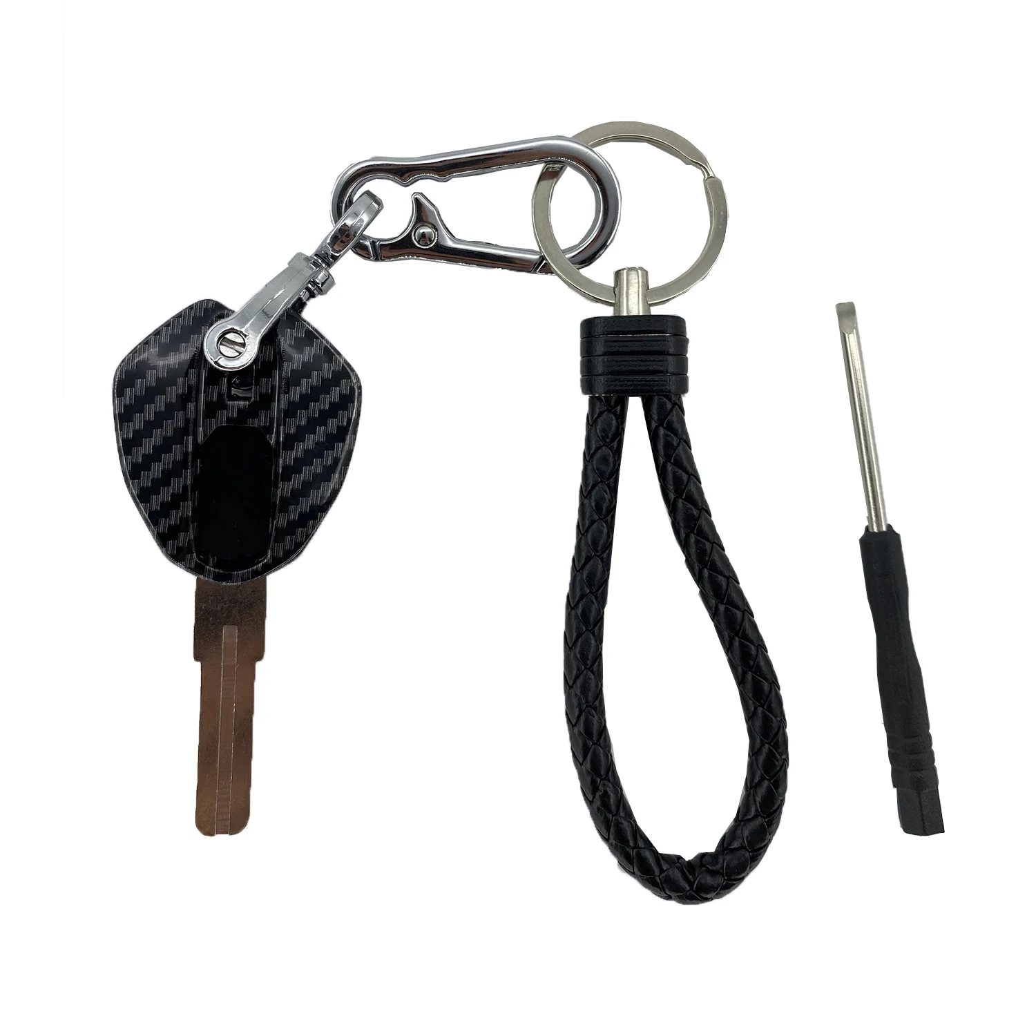 

Moto Carbon Fiber Keychain Key Ring Uncut Blank Blade Key For DUCATI Superbikes 696 796 M1100 1199 1098 1198 659 656 795 Monster