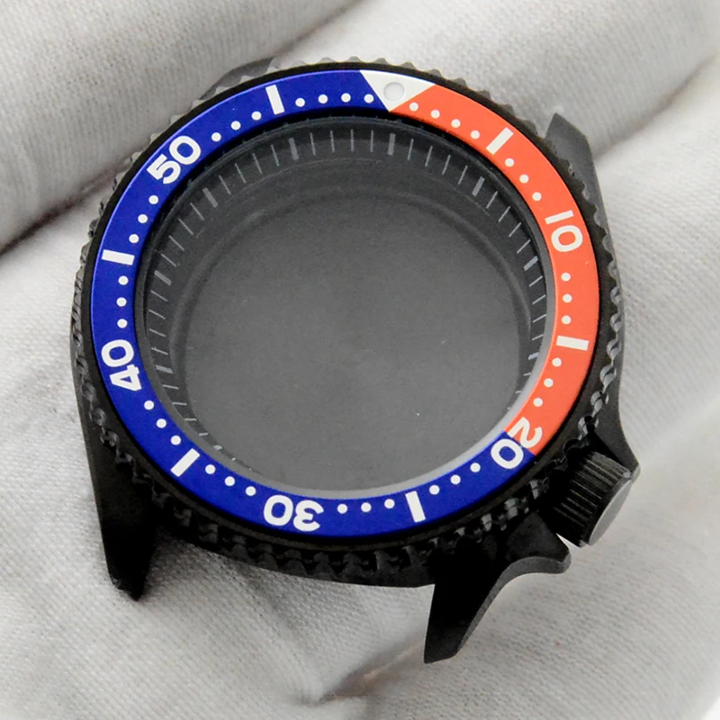 Adatto Per Movimento Seiko Nh35A Cassa Nh36A Cassa Dell'Orologio Acciaio Inossidabile 316L Pv Nero Seiko No. 5 Cassa